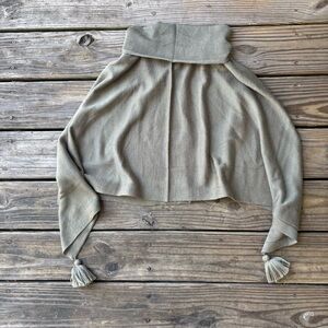 Anna Lane Soft Knit Poncho with Tassels